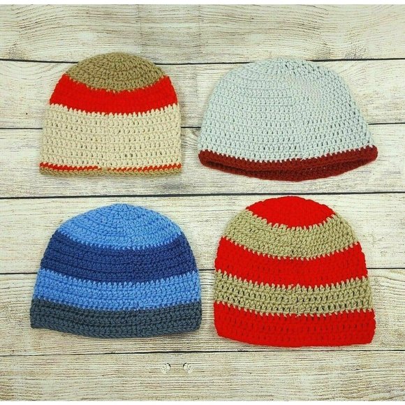 USA Wool Hat Unisex Handmade Knit Winter Warm Beanie Cap Holiday Gift Her & Him - Picture 10 of 10